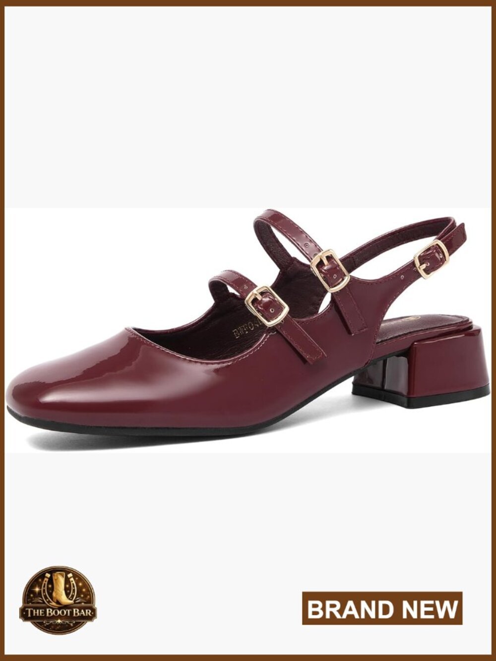 Vintage-inspired Slingback Block Heel Pumps Square Toe Double Ankle Strap